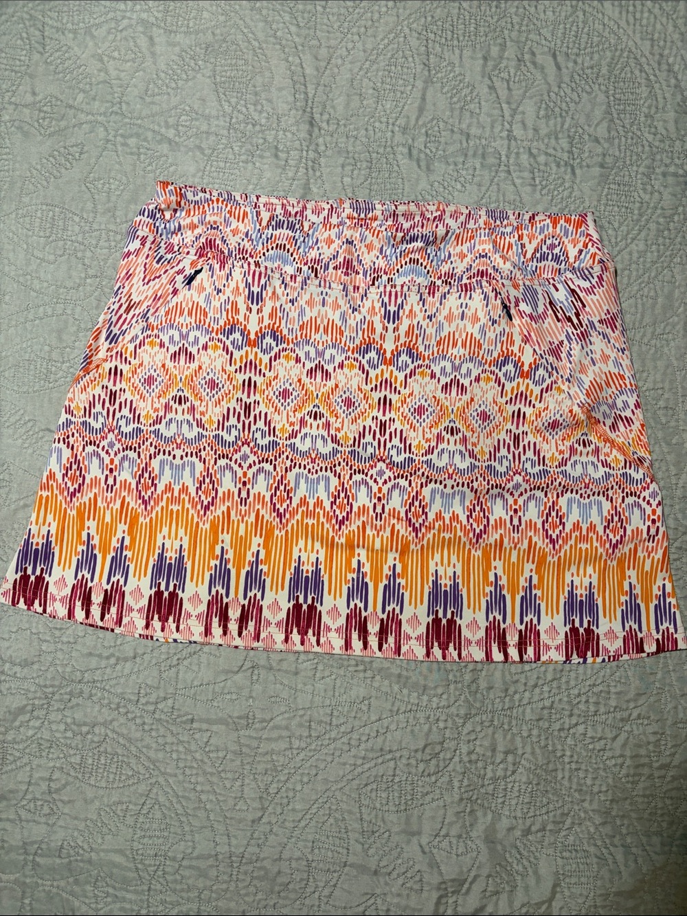 Title Nine Multicolor Printed Skort - Pink, Orange & Purple, sz L